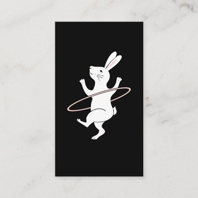 Tarjeta De Visita Hula Hoop Bunny Hooping Chicas Hoop Dance (Anverso)