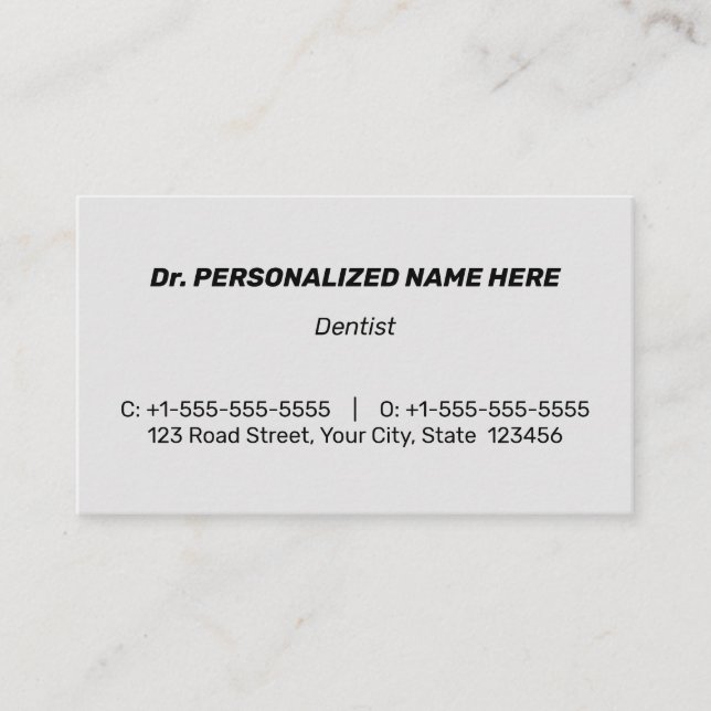 Tarjeta de visita humilde, conservadora y corporat (Anverso)