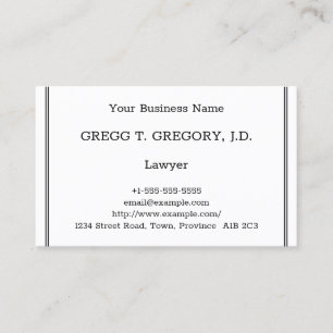 Tarjeta de visita humilde para abogados