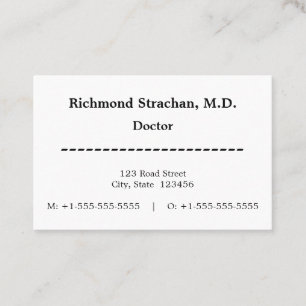 Tarjeta de visita humilde, profesional