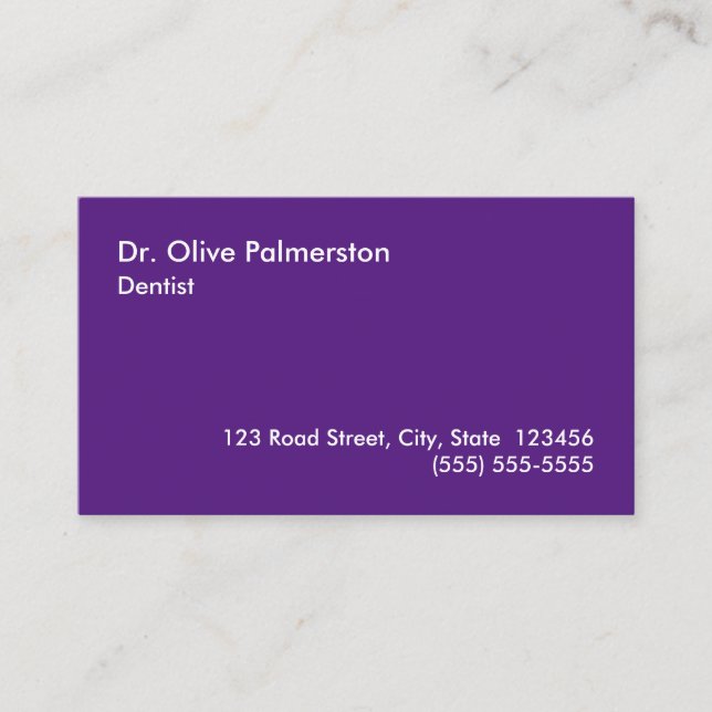Tarjeta de visita humilde, simple y Minimalista (Anverso)