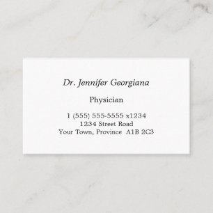 Tarjeta de visita humilde, simple y profesional