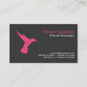 Tarjeta De Visita Humming Bird Pink