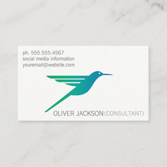 Tarjeta De Visita Hummingbird (Anverso)