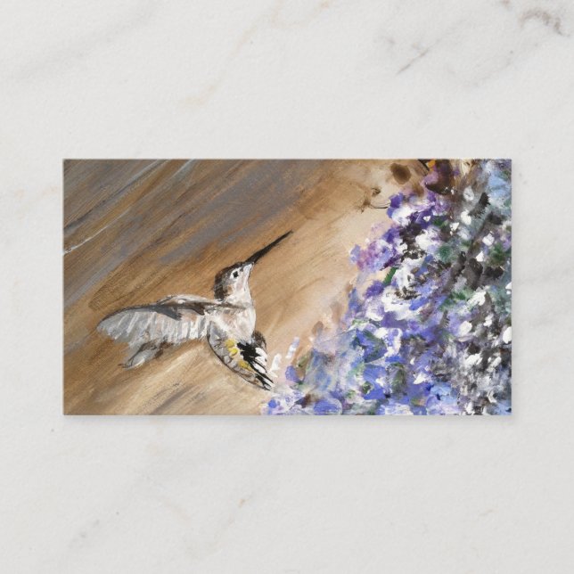 Tarjeta de visita - Hummingbird Arte original de B (Anverso)