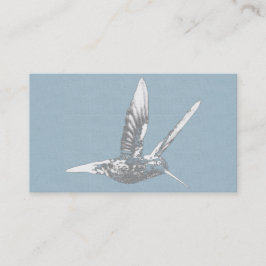Tarjeta De Visita Hummingbird azul y gris