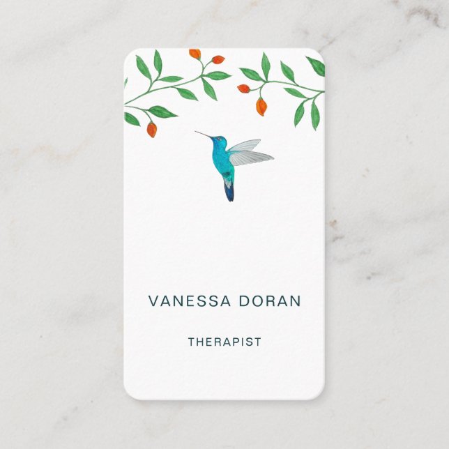 Tarjeta De Visita Hummingbird  Business Card (Anverso)