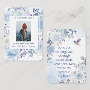 Tarjeta De Visita Hummingbird conmemorativo de Pocket Keepsake