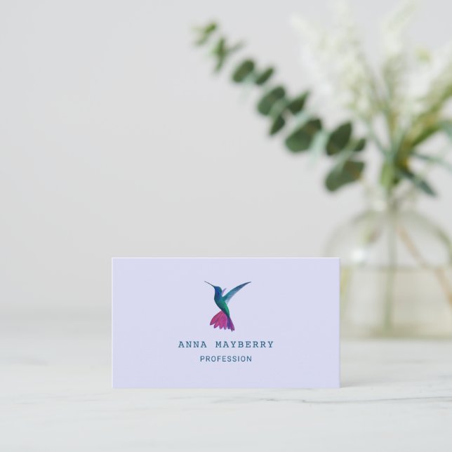 Tarjeta De Visita Hummingbird de mango con el pecho verde (Anverso de pie)