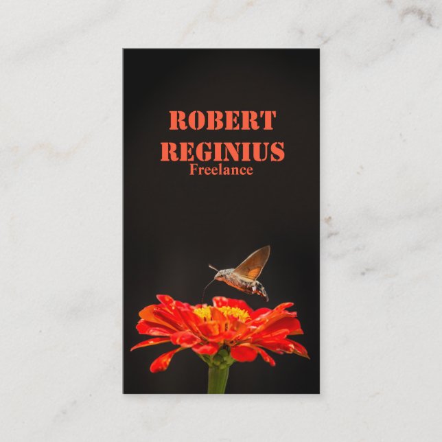 Tarjeta De Visita Hummingbird Hawk-moth (Anverso)