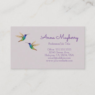 Tarjeta de visita Hummingbirds