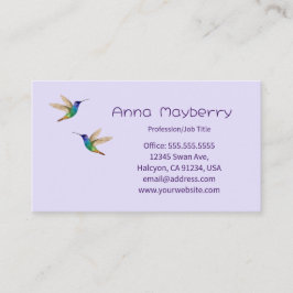 Tarjeta de visita Hummingbirds