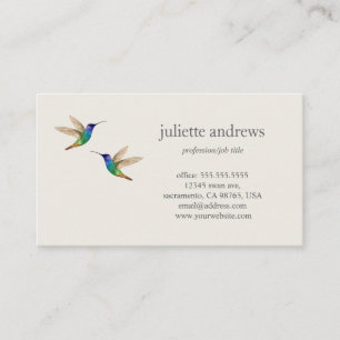 Tarjeta de visita Hummingbirds