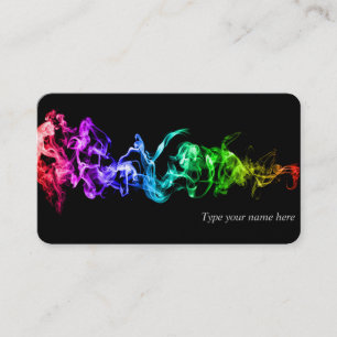 Tarjeta De Visita Humo abstracto colorido - un arco iris en la