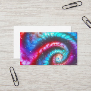 Tarjeta De Visita humo cósmico elegante, rayas de espiral fractal