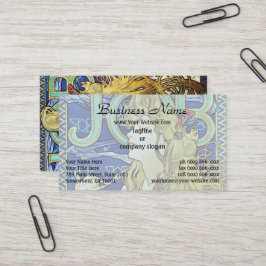 Tarjeta De Visita Humo elegante, trabajo de Alphonse Mucha Art Nouve