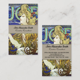 Tarjeta De Visita Humo elegante, trabajo de Alphonse Mucha Art Nouve