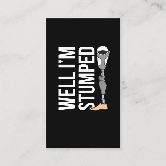Tarjeta De Visita Humor de la tesis de amputaciones divertidas en la (Anverso)