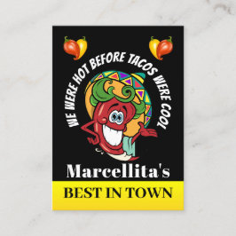 Tarjeta De Visita Humor de restaurante mexicano de Pepper Caliente