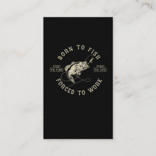 Tarjeta De Visita Humor de trabajo pesquero retro sarcástico