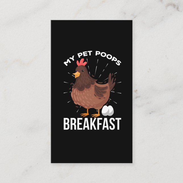 Tarjeta De Visita Humor del desayuno Poops huele a divertida agricul (Anverso)
