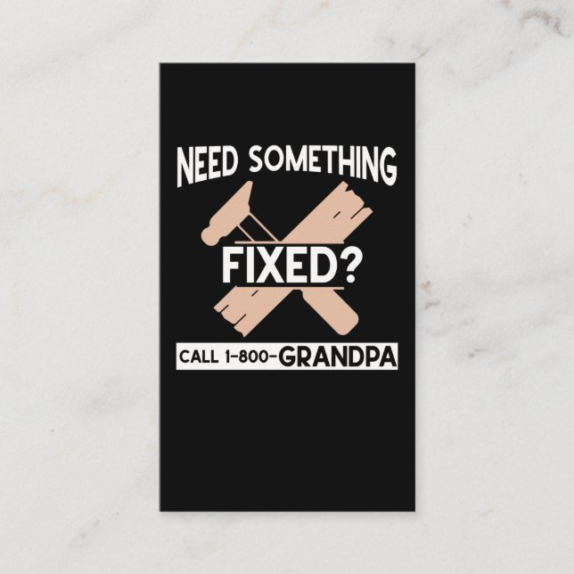 Tarjeta De Visita Humor Handyman, dibujante del abuelo (Anverso)