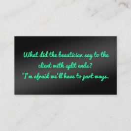 Tarjeta De Visita Humorous Beauty Esthetician