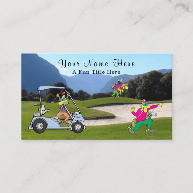 Tarjeta De Visita Humorous Golf Player Business Card (Anverso)