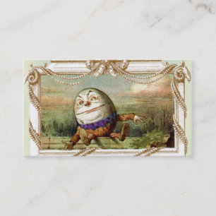 Tarjeta De Visita Humpty Dumpty y Alicia