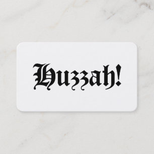 Tarjeta De Visita ¡Huzzah! {Tipografía medieval}
