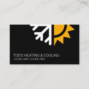 Tarjeta De Visita HVAC Calefacción y Enfriamiento, Aire Acondicionad