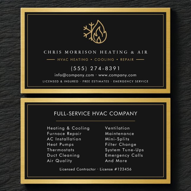 Tarjeta De Visita HVAC Company QR Code (Subido por el creador)