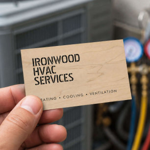 Tarjeta De Visita HVAC con plantilla en negrita