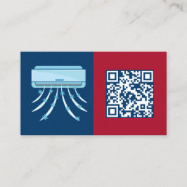 Tarjeta De Visita HVAC de Aire Acondicionado QR escaneado
