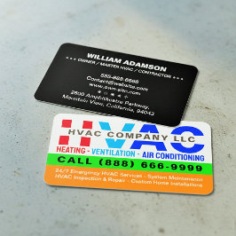 Tarjeta De Visita HVAC Heating, Ventilation & Air Conditioning - Pro