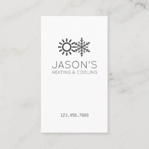 Tarjeta De Visita HVAC moderno de calefacción y refrigeración