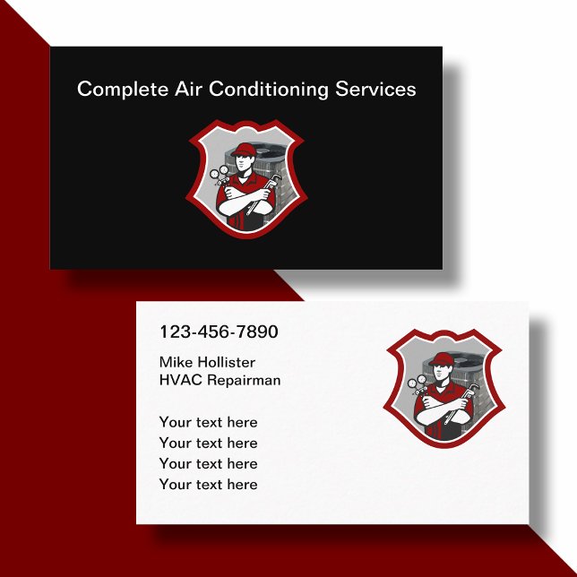 Tarjeta de visita HVAC para aire acondicionado (Subido por el creador)