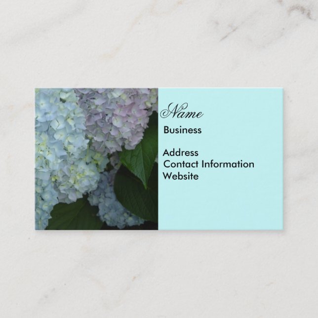 Tarjeta de visita Hydrangea (Anverso)
