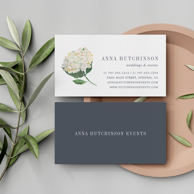 Tarjeta De Visita Hydrangea blanca (Subido por el creador)