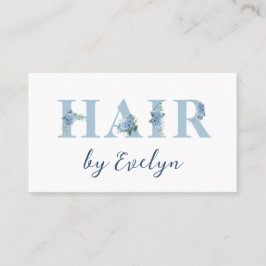 Tarjeta de visita Hydrangea Floral Letters Hair