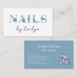 Tarjeta de visita Hydrangea Floral Letters Nails