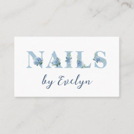 Tarjeta de visita Hydrangea Floral Letters Nails