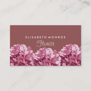 Tarjeta De Visita Hydrangea rosado, Floristry