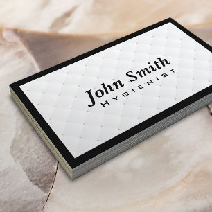 Tarjeta De Visita Hygienist Luxury Diamond Quilt Dental