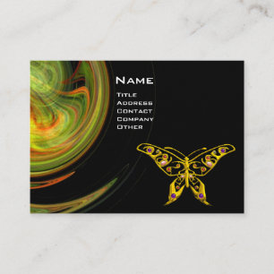 Tarjeta De Visita HYPER BUTTERFLY - naranja brillante amarillo negro