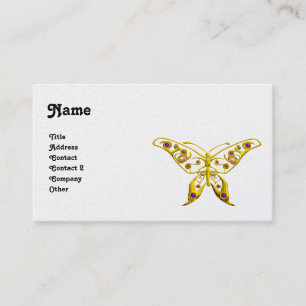 Tarjeta De Visita HYPER BUTTERFLY ,papel de perla,blanco