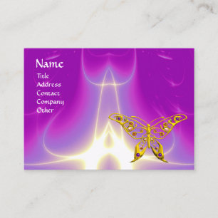 Tarjeta De Visita HYPER BUTTERFLY Rosa, Púrpura, Violeta Ola de Luz
