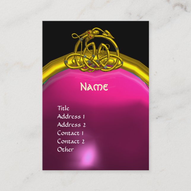 Tarjeta De Visita HYPER DRAGON AMETHYST , rosa violeta brillante (Anverso)