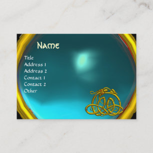 Tarjeta De Visita HYPER DRAGON ,AQUAMARINE , azul brillante