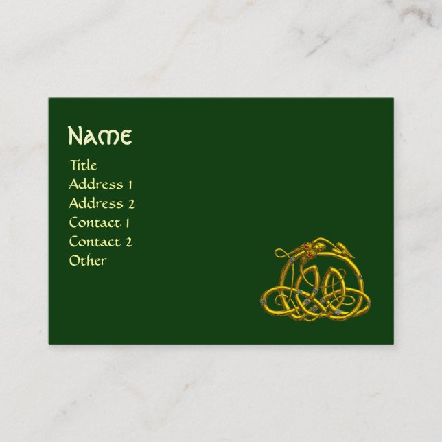 Tarjeta De Visita HYPER DRAGON, verde (Anverso)